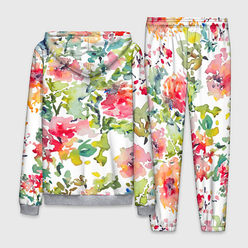 Мужской костюм Floral pattern Watercolour Summer / 3D-Меланж – фото 2