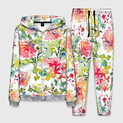 Костюм мужской Floral pattern Watercolour Summer, цвет: 3D-меланж