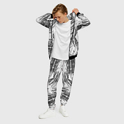 Костюм мужской Черно-белый абстрактный узор Трио, цвет: 3D-черный — фото 2