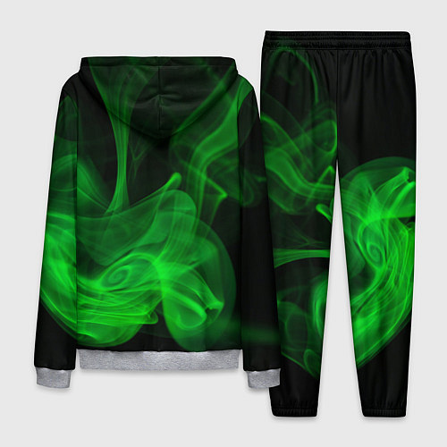 Мужской костюм Зелёный абстрактный дым / 3D-Меланж – фото 2