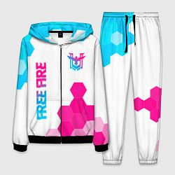 Костюм мужской Free Fire neon gradient style: символ и надпись ве, цвет: 3D-черный