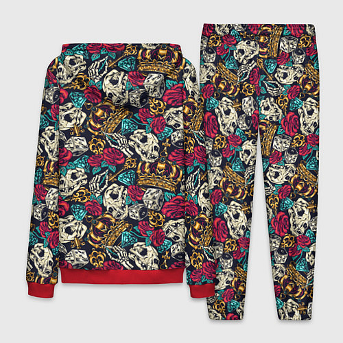 Мужской костюм Тату короны и бриллианта / 3D-Красный – фото 2