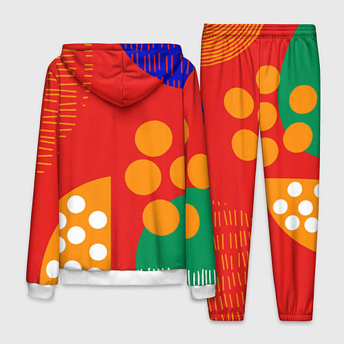 Мужской костюм Геометрические фигуры - абстракция / 3D-Белый – фото 2