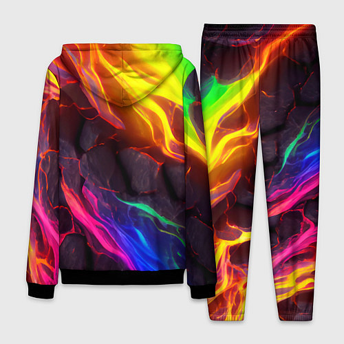 Мужской костюм Neon rainbow lava / 3D-Черный – фото 2