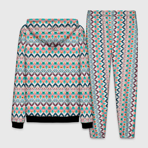 Мужской костюм Многоцветный полосатый восточный орнамент / 3D-Черный – фото 2