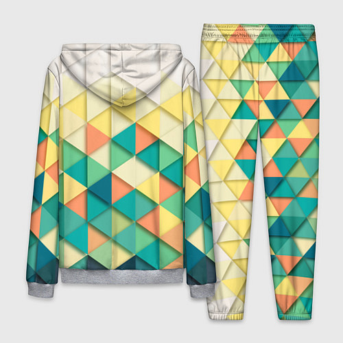 Мужской костюм Мозаичный градиент / 3D-Меланж – фото 2