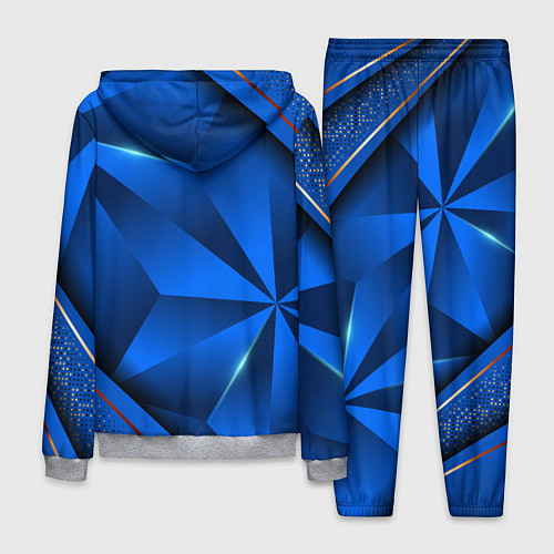 Мужской костюм Герб РФ на синем объемном фоне / 3D-Меланж – фото 2