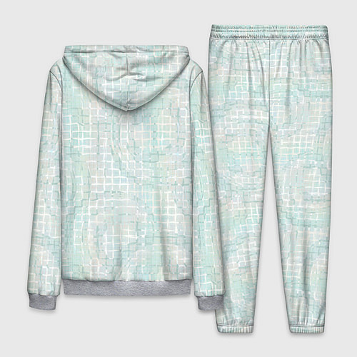 Мужской костюм Круги на клетчатом серо-белом фоне / 3D-Меланж – фото 2