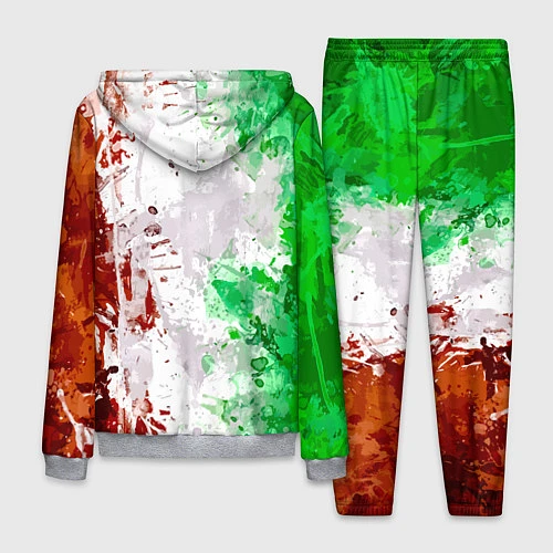 Мужской костюм Флаг Италии - кляксы / 3D-Меланж – фото 2