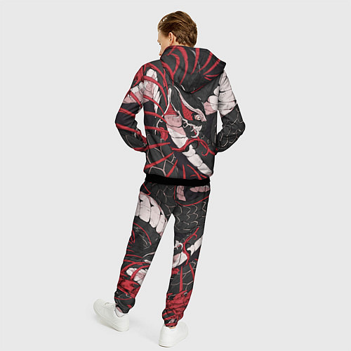 Мужской костюм Японская змея уроборос / 3D-Черный – фото 4