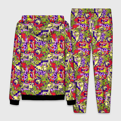 Мужской костюм Череп и зомби / 3D-Черный – фото 2