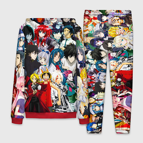 Мужской костюм Все аниме персонажи / 3D-Красный – фото 2