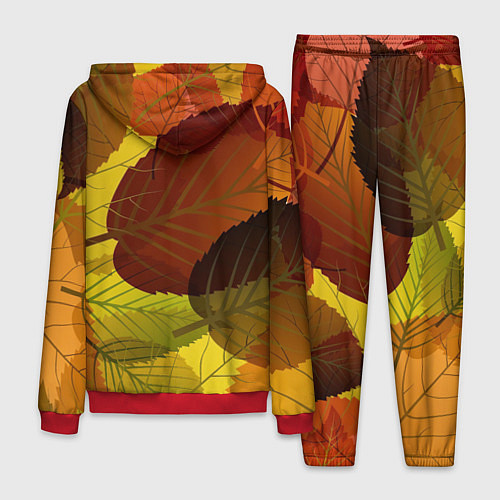 Мужской костюм Осенние крупные листья / 3D-Красный – фото 2