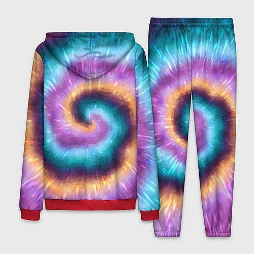 Мужской костюм Сине-фиолетовый тай дай / 3D-Красный – фото 2