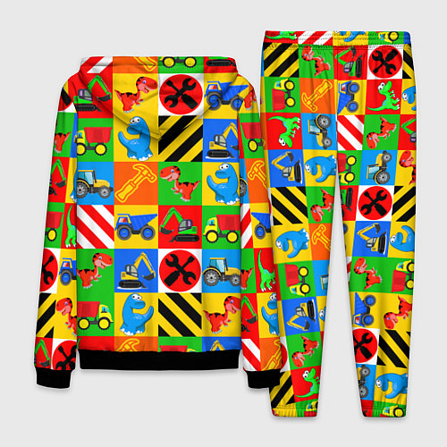 Мужской костюм Машинки и динозаврики в кубиках / 3D-Черный – фото 2