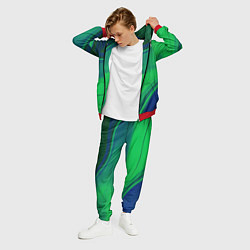 Костюм мужской Зелёно-синий песок и блёстки, цвет: 3D-красный — фото 2