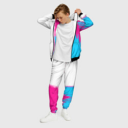 Костюм мужской Real Madrid neon gradient style: по-вертикали, цвет: 3D-черный — фото 2