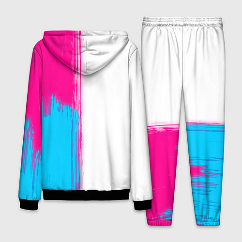 Мужской костюм Real Madrid neon gradient style: по-вертикали / 3D-Черный – фото 2