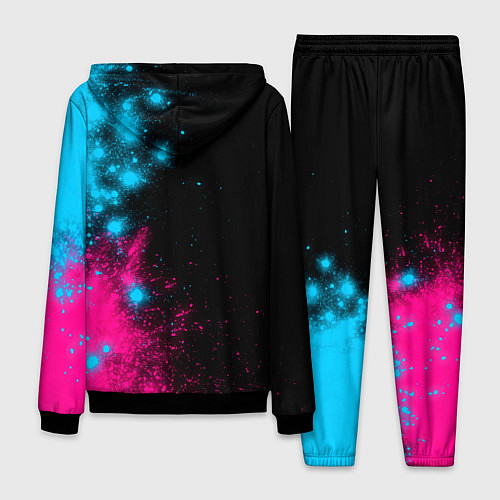 Мужской костюм Chrysler - neon gradient: по-вертикали / 3D-Черный – фото 2