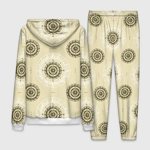 Мужской костюм Винтажный компас / 3D-Белый – фото 2