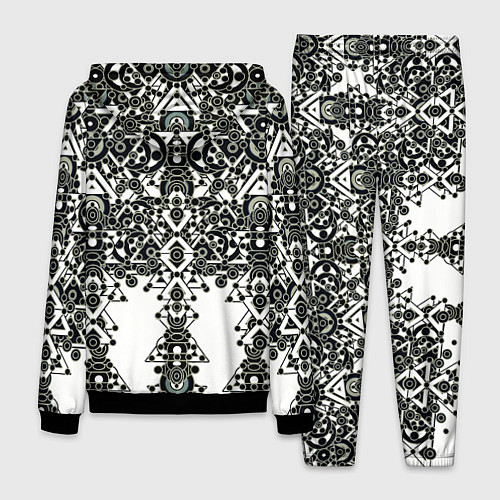 Мужской костюм Треугольный шум / 3D-Черный – фото 2