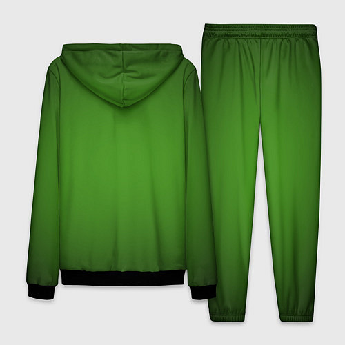 Мужской костюм Зеленый с затемняющей виньеткой / 3D-Черный – фото 2