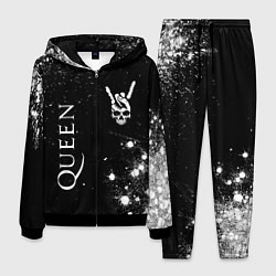 Костюм мужской Queen и рок символ на темном фоне, цвет: 3D-черный
