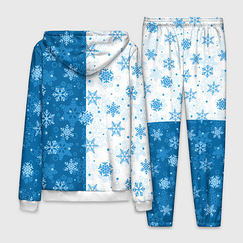 Мужской костюм Красивые снежинки / 3D-Белый – фото 2