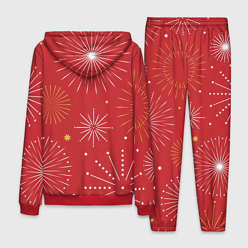 Мужской костюм Горящие снежинки / 3D-Красный – фото 2