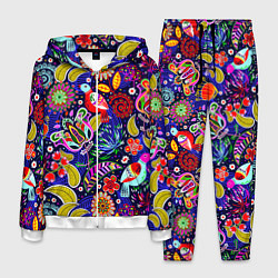Костюм мужской Multicolored floral patterns, цвет: 3D-белый
