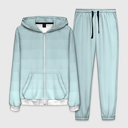 Костюм мужской Голубые горизонтальные полосы, градиент, цвет: 3D-белый