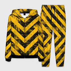 Костюм мужской WARNING - желто-черные полосы, цвет: 3D-черный