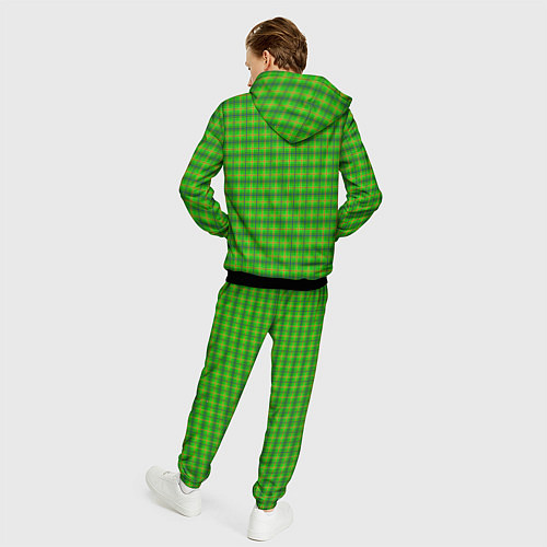 Мужской костюм Шотландка зеленая крупная / 3D-Черный – фото 4
