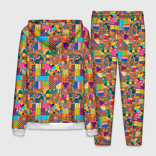 Мужской костюм Лоскутное шитье, рисовала нейросеть / 3D-Белый – фото 2