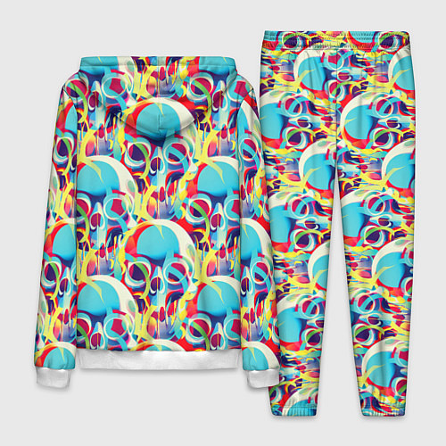 Мужской костюм Черепа кислотный узор / 3D-Белый – фото 2