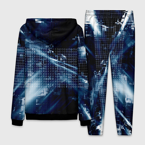Мужской костюм Тёмно-ледяной фон и бесконечный код / 3D-Черный – фото 2