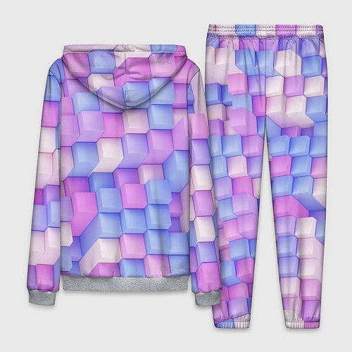 Мужской костюм Абстрактный кубический паттерн / 3D-Меланж – фото 2