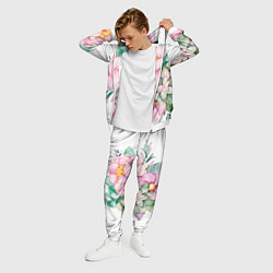 Костюм мужской Пастельные цветы - посередине, цвет: 3D-белый — фото 2