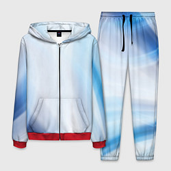 Костюм мужской Светлые синие и голубые волны, цвет: 3D-красный