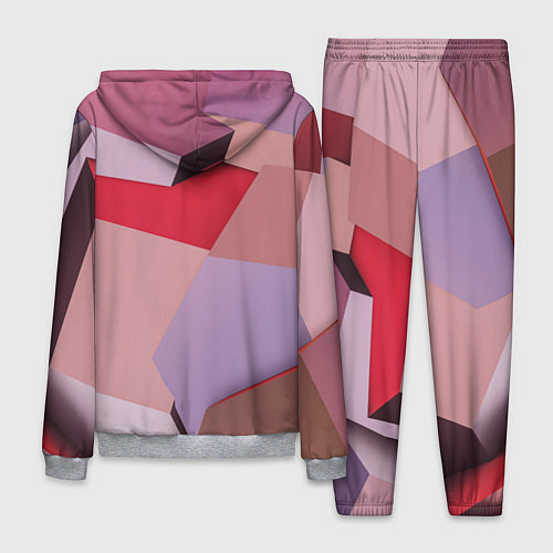 Мужской костюм Розовое абстрактное множество кубов / 3D-Меланж – фото 2