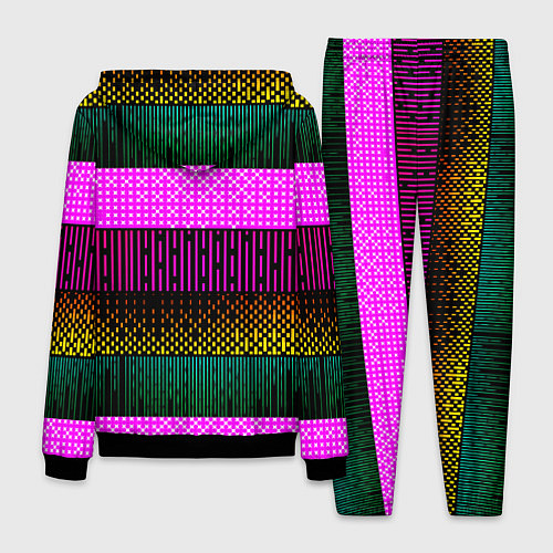 Мужской костюм Patterned stripes / 3D-Черный – фото 2