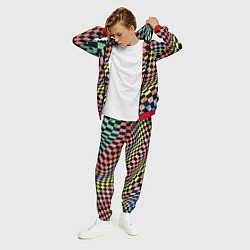 Костюм мужской Colorful avant-garde chess pattern - fashion, цвет: 3D-красный — фото 2