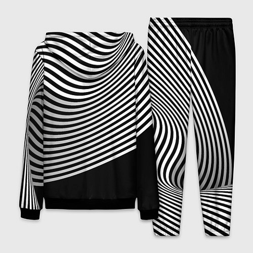 Мужской костюм Trendy raster pattern / 3D-Черный – фото 2