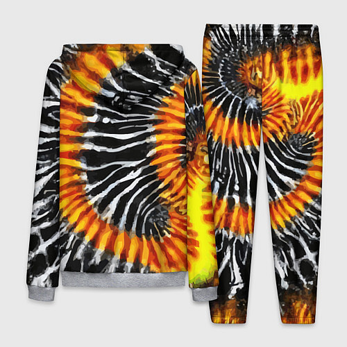 Мужской костюм Tie dye - тай дай в черно белую полоску / 3D-Меланж – фото 2