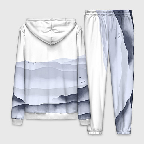 Мужской костюм Японский пейзаж - восход солнца / 3D-Белый – фото 2