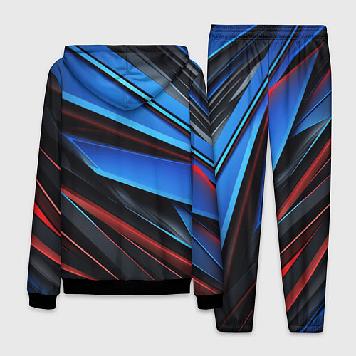 Мужской костюм Объемные элементы абстракция / 3D-Черный – фото 2