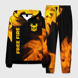 Мужской костюм Free Fire - gold gradient: надпись, символ