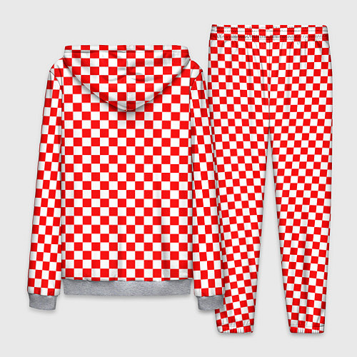 Мужской костюм Красные и белые квадраты / 3D-Меланж – фото 2