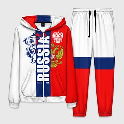 Костюм мужской Russia national team: white blue red, цвет: 3D-белый