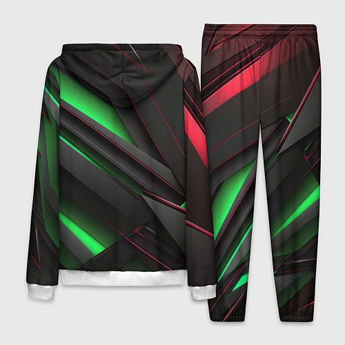 Мужской костюм Объемная текстура с зеленым свечением / 3D-Белый – фото 2